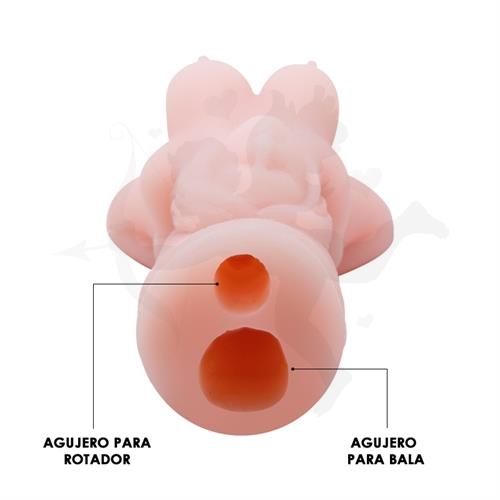 Masturbador Giro-Vibra TPR con Control de Voz